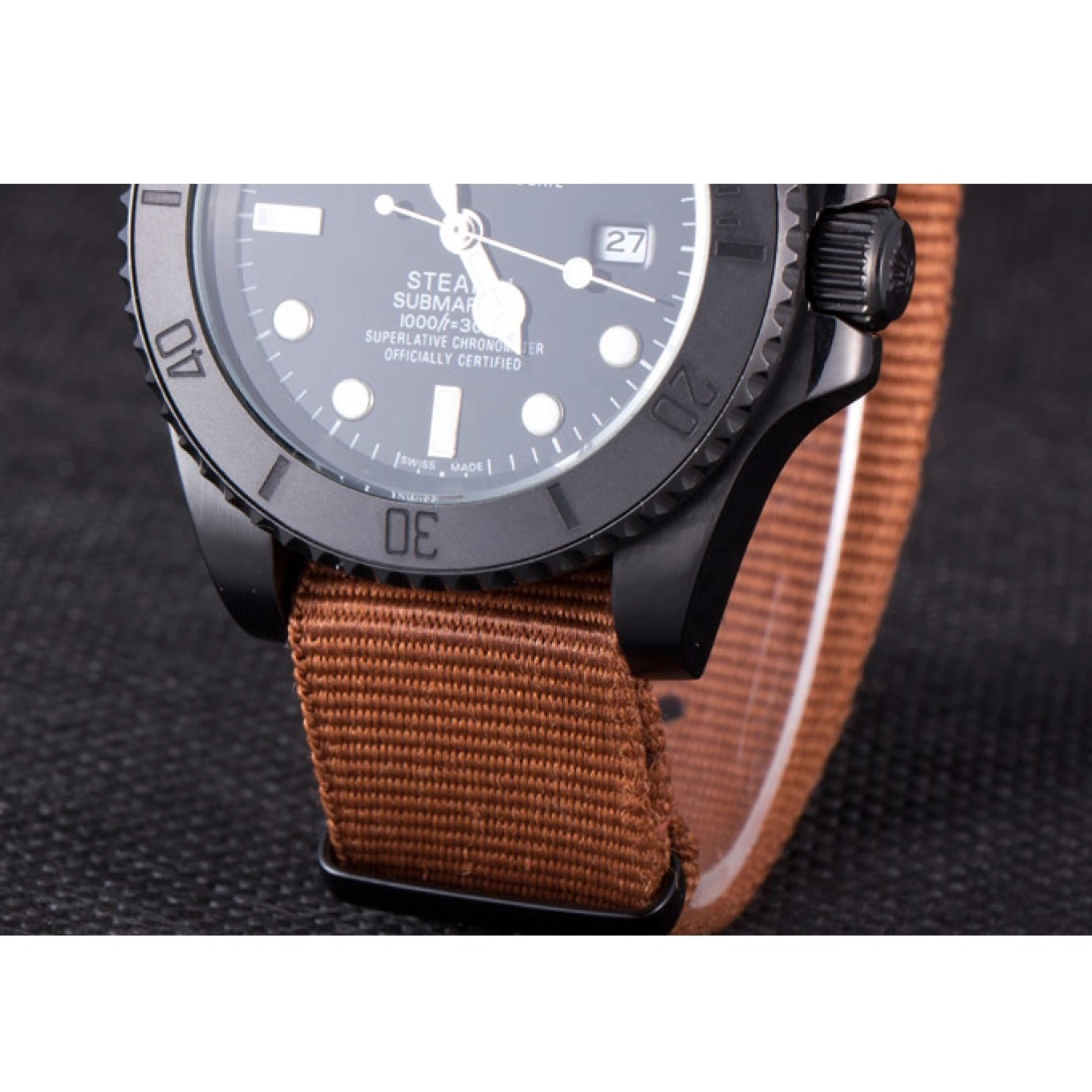 Rolex aaa copy rl426 Brown Fabric MK 621388 STEALTH Rolex IV Submariner Band 0710